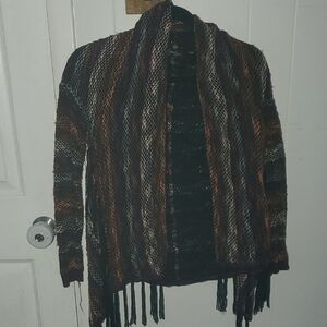 Jessica Simpson Brown and Orange Knit Cardigan